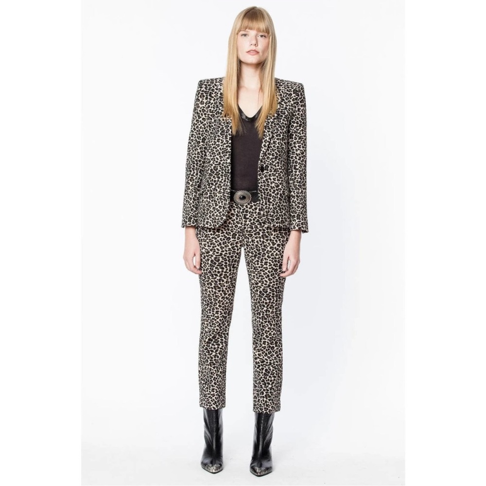 Zadig & Voltaire Polis Jac Leo Pants. Leopard Print.  Size 38 France/Medium/8 US